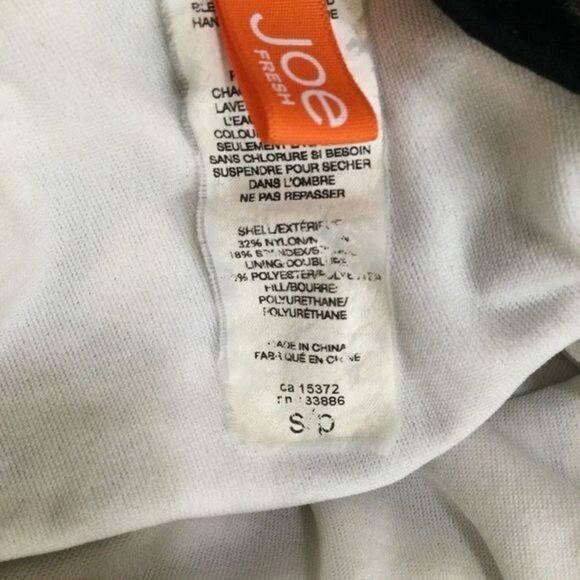 Joe Fresh One Piece Ruched Halter Swimsuit‎ Black and Tan Print S - Picture 7 of 9